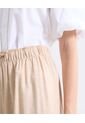 Pantalón Barrel Corte Curvo  Para Mujer Beige Seven Seven de Seven Seven