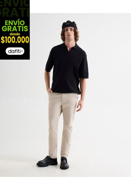 Pantalón Para Hombre Chino Color Beige Marca Seven Seven #45071107