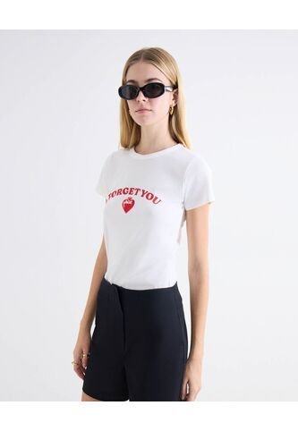 Camiseta Arte Localizado Frontal  Para Mujer Blanco Seven Seven Seven Seven
