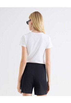 Camiseta Arte Localizado Frontal  Para Mujer Blanco Seven Seven