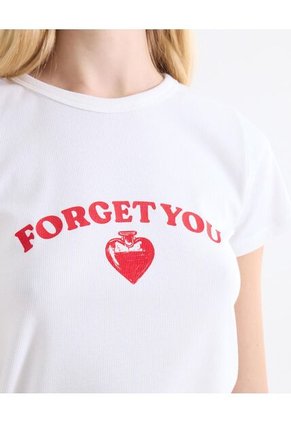 Camiseta Arte Localizado Frontal  Para Mujer Blanco Seven Seven