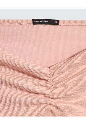 Camiseta Para Mujer Manga Corta Moda Color Rosa  Marca Seven Seven #28096130