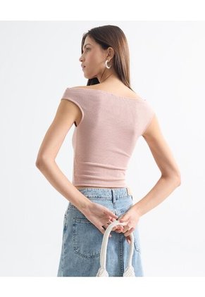 Camiseta Para Mujer Manga Corta Moda Color Rosa  Marca Seven Seven #28096130