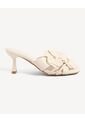 Sandalias De Tacón Con Flecos  Para Mujer Blanco Seven Seven de Seven Seven
