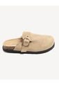 Mules Casual Con Hebilla Xl  Para Mujer Beige Seven Seven de Seven Seven