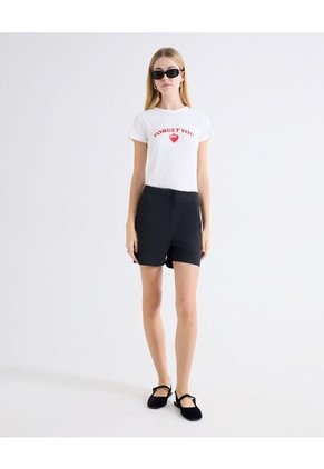 Camiseta Arte Localizado Frontal  Para Mujer Blanco Seven Seven