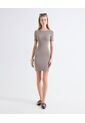 Vestido Mini Cuello Redondo  Para Mujer Café Seven Seven de Seven Seven