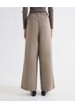 Pantalón Animal Print Bota Amplia  Para Mujer Beige Seven Seven de Seven Seven