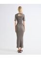Vestido Largo Textura Punto  Para Mujer Gris Seven Seven de Seven Seven