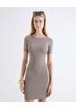 Vestido Mini Cuello Redondo  Para Mujer Café Seven Seven de Seven Seven