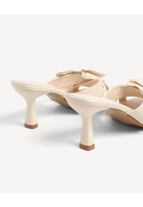 Sandalias De Tacón Con Flecos Para Mujer Blanco Seven Seven