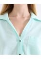 Blusa Camisera Bolsillo Funcional  Para Mujer Verde Seven Seven de Seven Seven