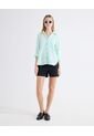 Blusa Camisera Bolsillo Funcional  Para Mujer Verde Seven Seven de Seven Seven