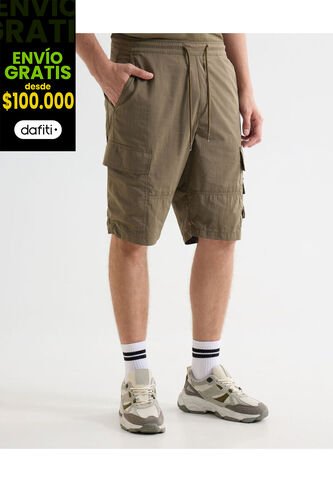 Bermuda Para Hombre Regular Largo Color Café Marca Seven Seven #45100708 Seven Seven