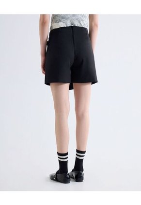 Falda Short Con Cinturón  Para Mujer Negro Seven Seven