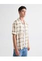 Camisa Resort A Cuadros  Para Hombre Verde Seven Seven de Seven Seven