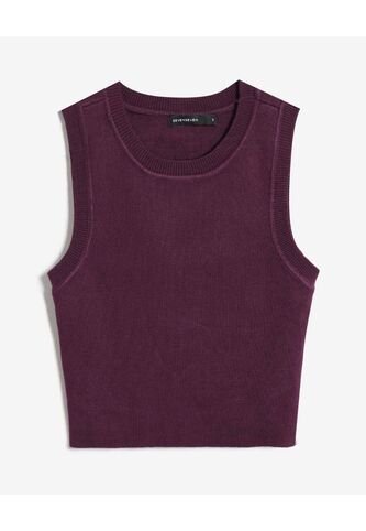 Camiseta Para Mujer Manga Sisa Cuello Redondo Color Vino Marca Seven Seven #28096417 Seven Seven