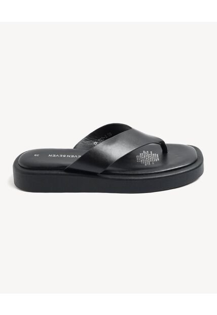Sandalias Cruzadas  Para Mujer Negro Seven Seven