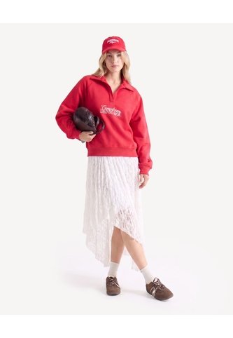 Buso Cuello Polo Con Screen  Para Mujer Rojo Seven Seven Seven Seven