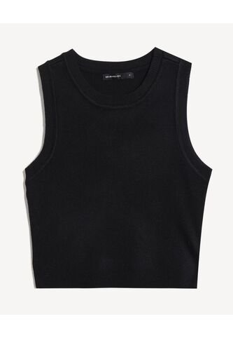 Camiseta Para Mujer Manga Sisa Cuello Redondo Color Negro Marca Seven Seven #28096418 Seven Seven