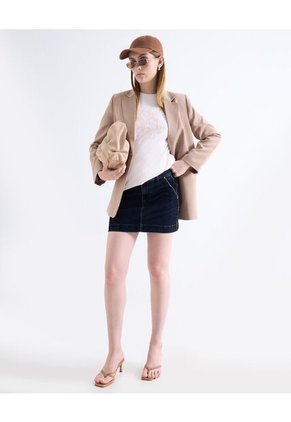 Camiseta Con Bordado  Para Mujer Rosa Seven Seven