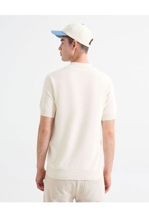 Polo Para Hombre Cuello Tejido Sin Bolsillo Color Crudo Marca Seven Seven #45110891