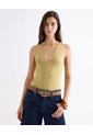 Body Escote En V Entalegado  Para Mujer Verde Seven Seven de Seven Seven
