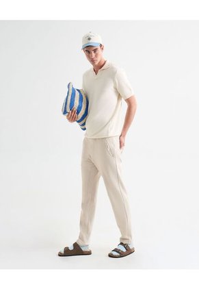 Polo Para Hombre Cuello Tejido Sin Bolsillo Color Crudo Marca Seven Seven #45110891