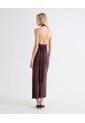 Vestido Halter Escote V Midi  Para Mujer Café Seven Seven de Seven Seven
