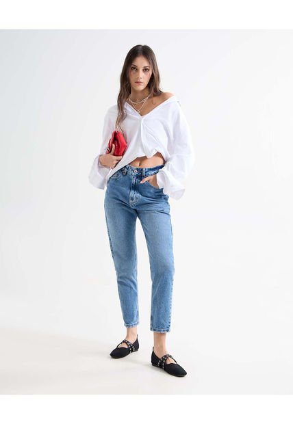 Jean Para Mujer Mom Color Azul Medio Marca Seven Seven #28160943