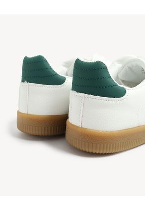 Tenis De Franjas En Contraste  Para Mujer Blanco Seven Seven