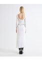 Vestido Maxi Encaje Manga Larga  Para Mujer Blanco Seven Seven de Seven Seven