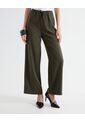 Pantalón Palazzo Bolsillos Diagonales  Para Mujer Verde Seven Seven de Seven Seven
