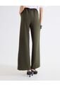 Pantalón Palazzo Bolsillos Diagonales  Para Mujer Verde Seven Seven de Seven Seven