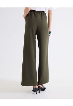 Pantalón Palazzo Bolsillos Diagonales Para Mujer Verde Seven Seven