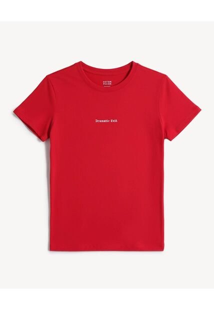 Camiseta Para Mujer Manga Corta Cuello Redondo Color Rojo Marca Seven Seven #28096544