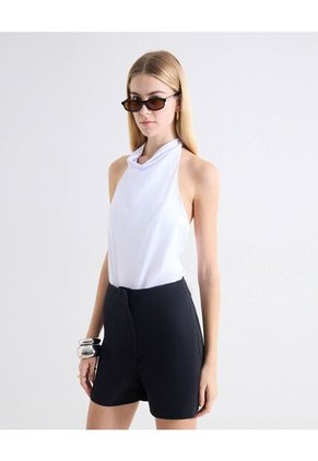 Body Drapeado Espalda Descubierta Para Mujer Blanco Seven Seven