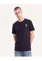 Camiseta Bordado Frontal  Para Hombre Negro Seven Seven de Seven Seven