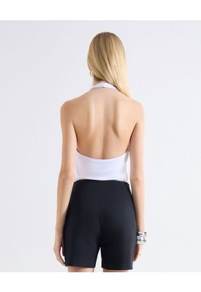 Body Drapeado Espalda Descubierta Para Mujer Blanco Seven Seven