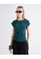 Camiseta Texturizada Recogido Lateral  Para Mujer Café Seven Seven de Seven Seven