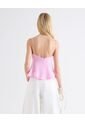 Top Peplum Tirantes Delicados  Para Mujer Rosado Seven Seven de Seven Seven