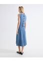 Vestido Column Tono Medio  Para Mujer Azul Seven Seven de Seven Seven