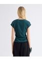 Camiseta Texturizada Recogido Lateral  Para Mujer Café Seven Seven de Seven Seven