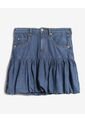 Falda Denim Con Volantes  Para Mujer Azul Seven Seven de Seven Seven