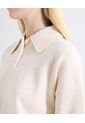 Saco Cuello Camisero Botonadura Frontal  Para Mujer Beige Seven Seven de Seven Seven