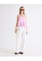 Top Peplum Tirantes Delicados  Para Mujer Rosado Seven Seven de Seven Seven