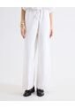 Pantalón Palazzo Caída Fluida  Para Mujer Blanco Seven Seven de Seven Seven