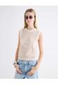 Chaleco Tricot Estrella Crochet  Para Mujer Blanco Seven Seven de Seven Seven
