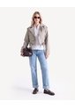 Chaqueta Biker Acabado Pu  Para Mujer Taupe Seven Seven de Seven Seven