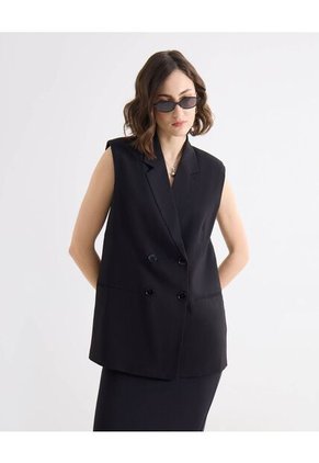 Chaleco Para Mujer Acolchado Color Negro Marca Seven Seven #28250151